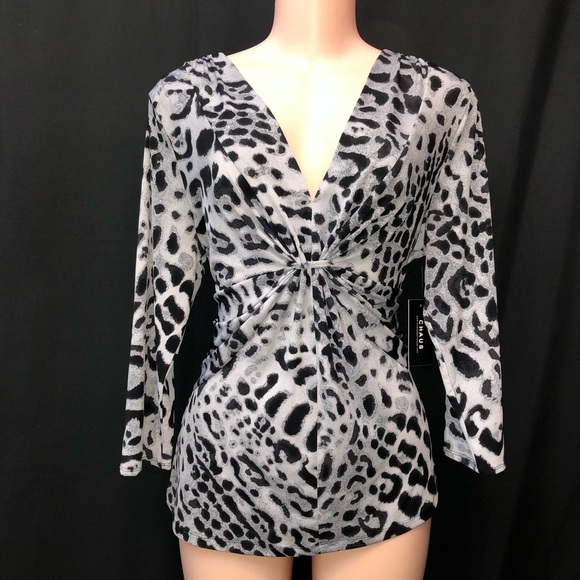 Chaus Tops - Chaus animal print Shirt Blouse Large gray top New